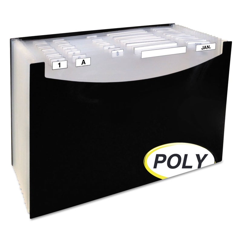 C-Line 48221 21-Pocket Stand-Up Design Expanding File, 12-Inch Exp, Legal, 15 x 9 1/4, Black - Image 1